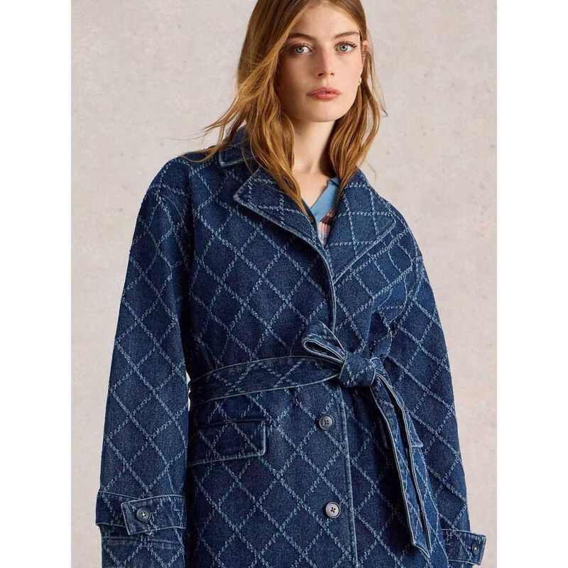 White Stuff Dori Denim Trench Coat image number 3
